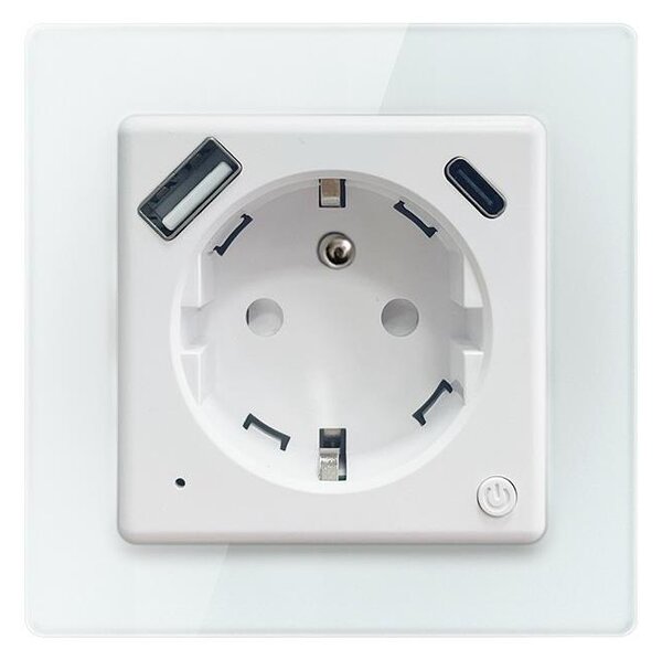 Immax NEO 07544L - Priză inteligentă tip E 16A/230V + 1xUSB-A+1xUSB-C PD 20W Wi-Fi