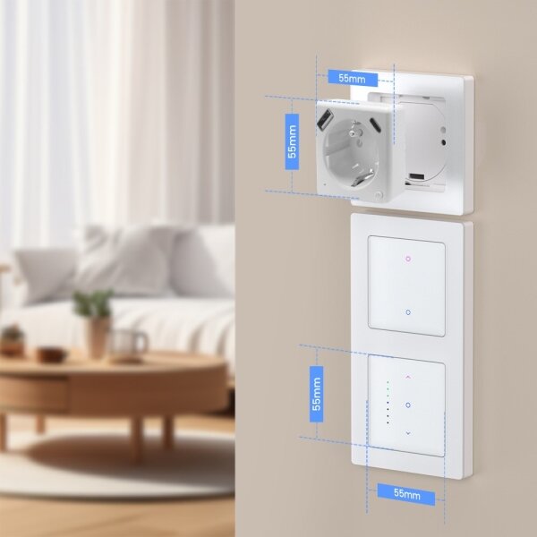 Immax NEO 07553L - Priză inteligentă tip E 16A/230V + 1xUSB-A+1xUSB C PD 20W