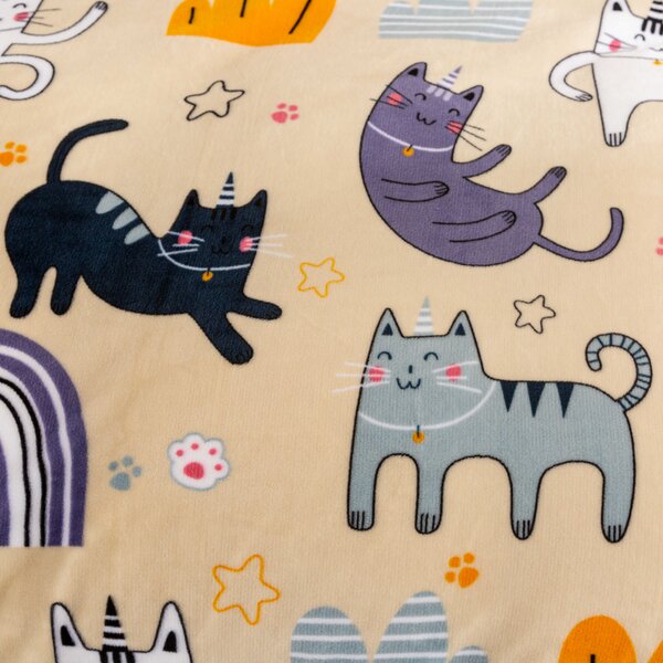 Lenjerie din microplush PURRSLEEP bej Dimensiunile lenjeriei: 70 x 90 cm | 140 x 220 cm