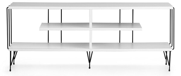 Comoda TV Eze, Crem - Alb - Maro - Gri, 120x45x30 cm
