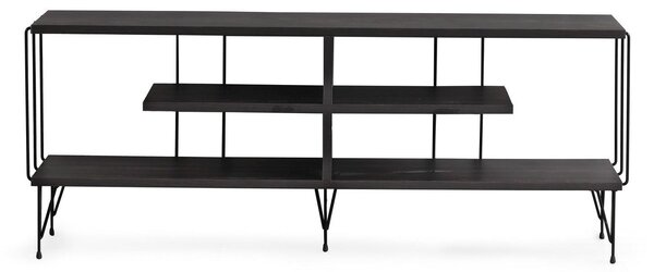Comoda TV Eze, Crem - Alb - Maro - Gri, 120x45x30 cm
