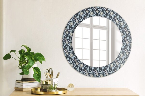 Oglindomat.ro Oglinda rotunda rama cu imprimeu Oglinda rotunda rama cu imprimeu Model boho lsdo-00056