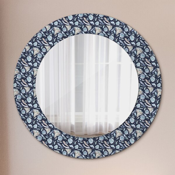 Oglindomat.ro Oglinda rotunda rama cu imprimeu Oglinda rotunda rama cu imprimeu Model boho lsdo-00056