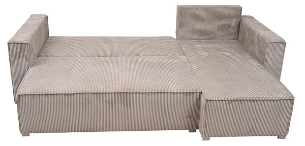Canapea colt extensibila SMART COSARO bej deschis, cu colt bilateral + 2 perne CADOU