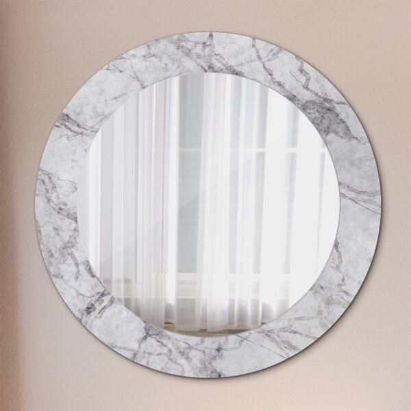 Decor oglinda rotunda Marmură albă fi 60 cm
