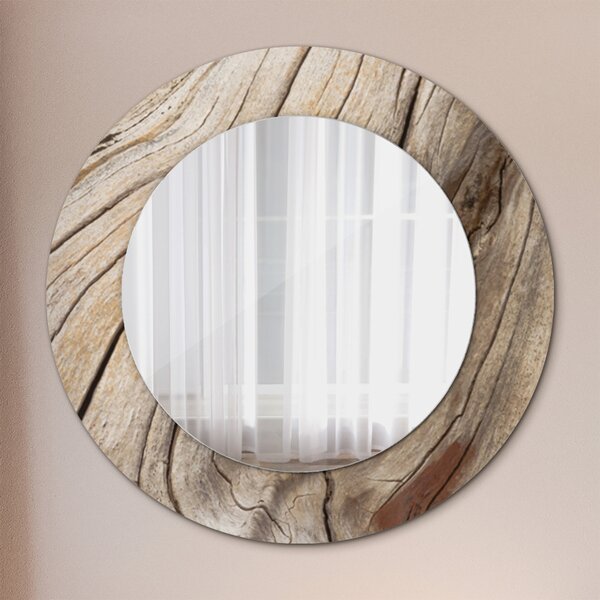 Oglindomat.ro Oglinda cu decor rotunda Oglinda cu decor rotunda Lemn crăpat lsdo-00094