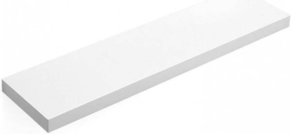 Raft de perete Vasagle, MDF, alb, 80 x 20 x 3,8 cm