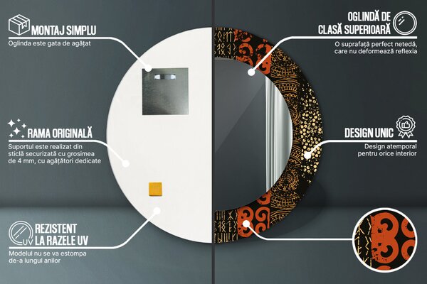 Oglindomat.ro Decoratiuni perete cu oglinda Decoratiuni perete cu oglinda Model abstract grunge lsdo-00110