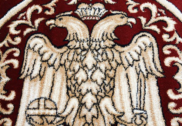 Covor Model Bisericesc, 15077 210 Oval, Rosu Grena Rosu, Oval, 80x150