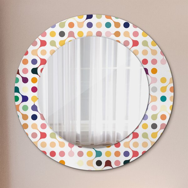 Oglindomat.ro Oglinda rotunda imprimata Oglinda rotunda imprimata Seamless multi -colored lsdo-00125