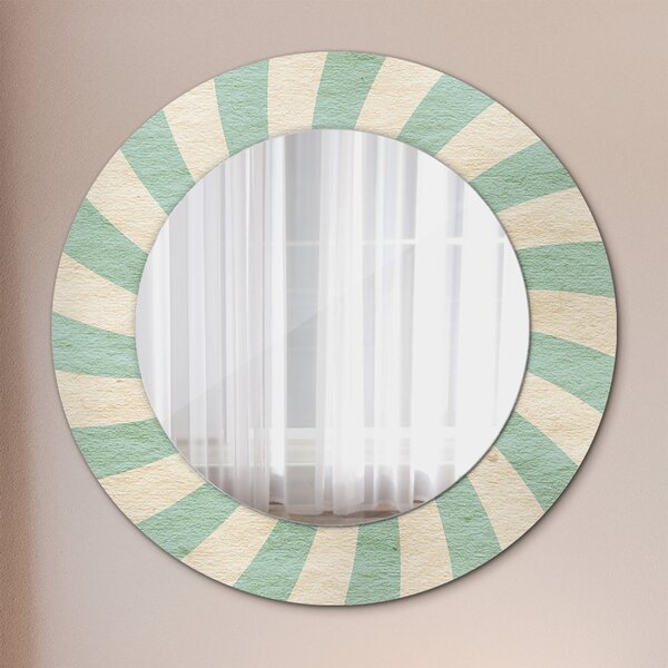 Oglindomat.ro Oglinda rotunda imprimata Oglinda rotunda imprimata Model pastel retro lsdo-00127