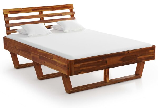 Cadru de pat, 140x200 cm, lemn masiv de acacia