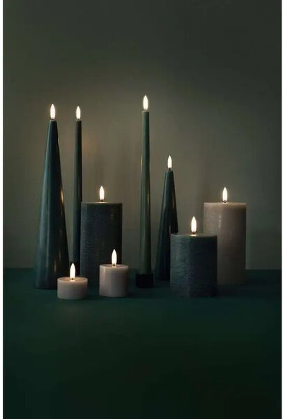 Lumânare Stâlp LED 7,8x15,2 cm Pine Verde/Rustic - Uyuni Lighting