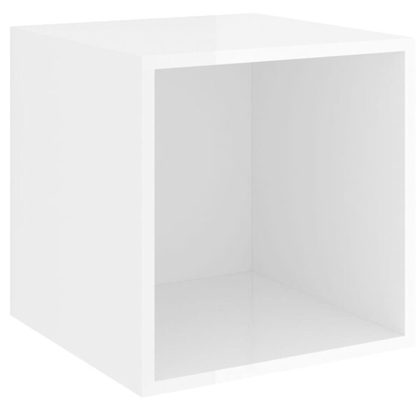 Dulap de perete, alb extralucios, 37x37x37 cm, PAL