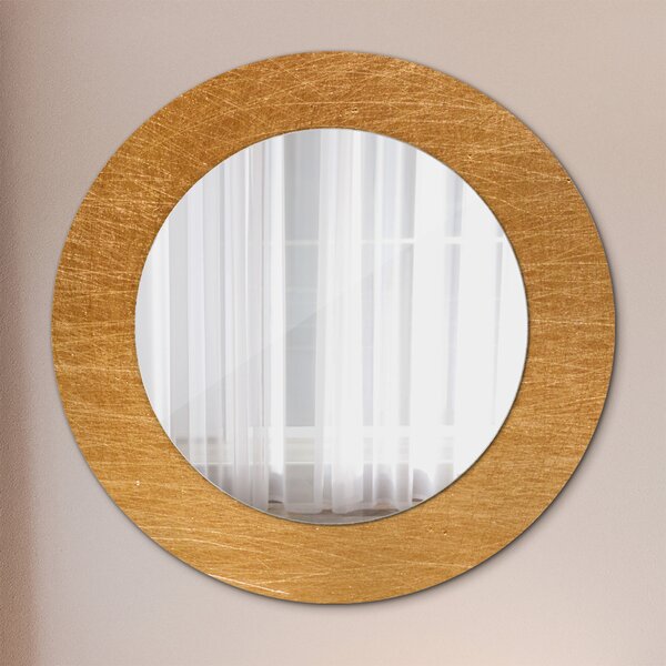 Oglindomat.ro Oglinda rotunda rama cu imprimeu Oglinda rotunda rama cu imprimeu Suprafață metalică lsdo-00156
