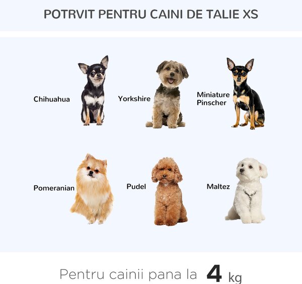 PawHut Rucsac 2 în 1 pentru Câini și Pisici cu Buzunare Laterale, Mâner Telescopic și Roți, 42x25x55 cm, Gri | Aosom Romania