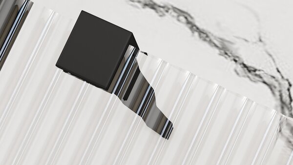 Rea Aero Intimo, paravan de duș 90x200 cm, sticlă transparentă de 8 mm, profil negru, REA-K4123