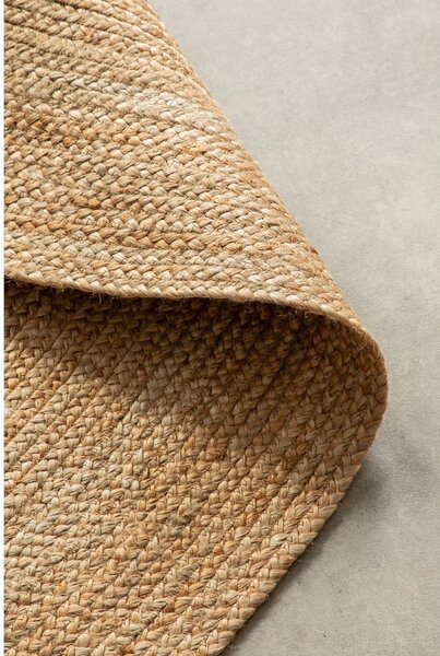 Covor în culoare naturală reversibil rotund din iută ø 140 cm Braided – Hanse Home