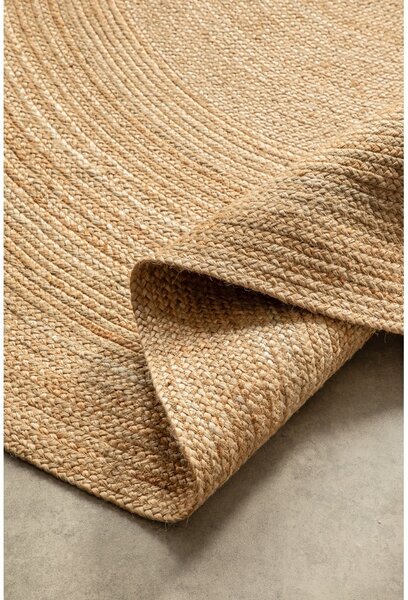Covor în culoare naturală reversibil rotund din iută ø 140 cm Braided – Hanse Home
