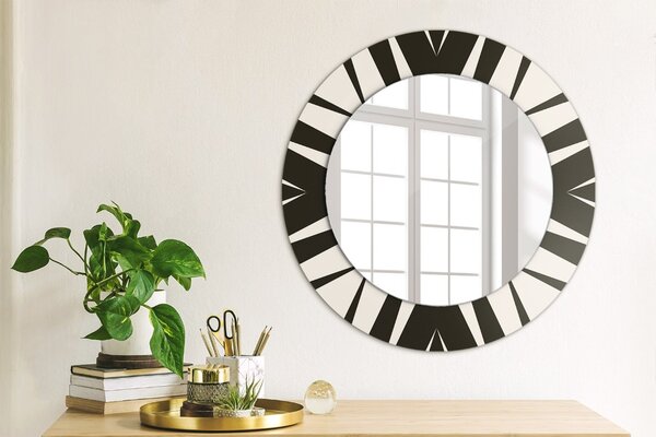 Oglindomat.ro Oglinda cu decor rotunda Oglinda cu decor rotunda Geometrie de abstractizare lsdo-00163