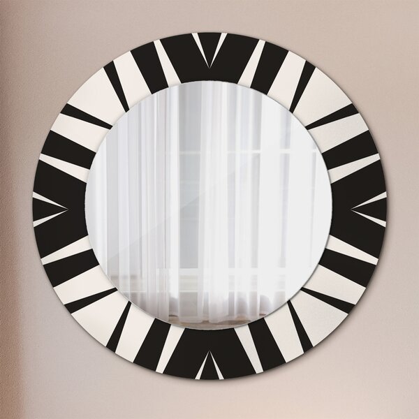 Oglindomat.ro Oglinda cu decor rotunda Oglinda cu decor rotunda Geometrie de abstractizare lsdo-00163