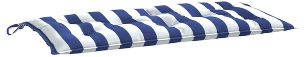 Pernă de bancă dungi albastre și albe 100x50x7 cm textil oxford