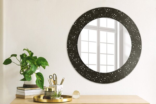 Oglindomat.ro Oglinda cu decor rotunda Oglinda cu decor rotunda Puncte haotice lsdo-00184