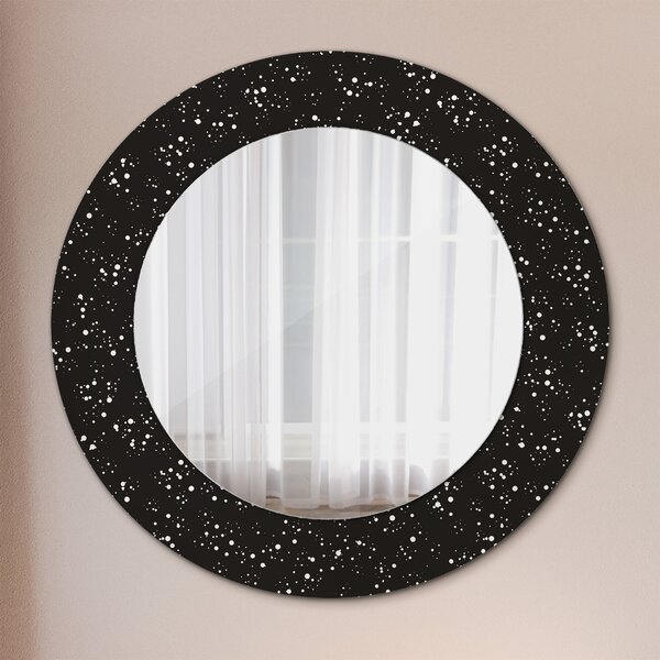Oglindomat.ro Oglinda cu decor rotunda Oglinda cu decor rotunda Puncte haotice lsdo-00184