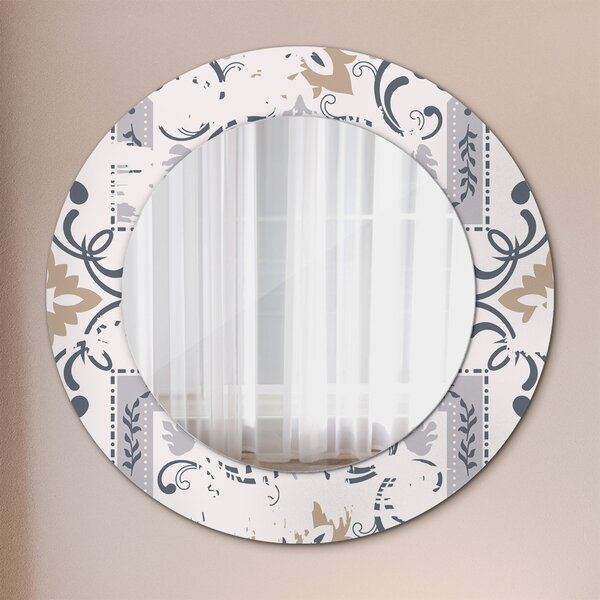 Oglindomat.ro Oglinda cu decor rotunda Oglinda cu decor rotunda Plăci retro lsdo-00186