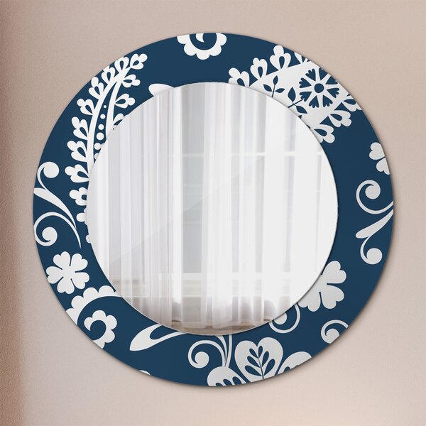 Oglindomat.ro Oglinda cu decor rotunda Oglinda cu decor rotunda Compoziția paisley lsdo-00185