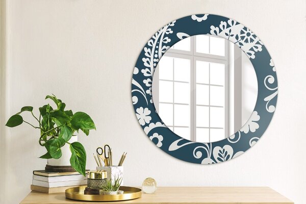 Oglindomat.ro Oglinda cu decor rotunda Oglinda cu decor rotunda Compoziția paisley lsdo-00185