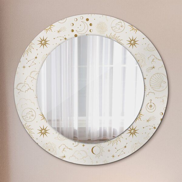 Oglindomat.ro Oglinda cu decor rotunda Oglinda cu decor rotunda Model ezoteric mistic lsdo-00187