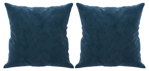 Perne decorative, 2 buc., albastru, 40x40 cm, catifea