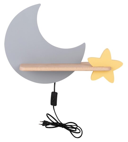 Aplică LED cu raft pentru copii MOON LED/5W/230V