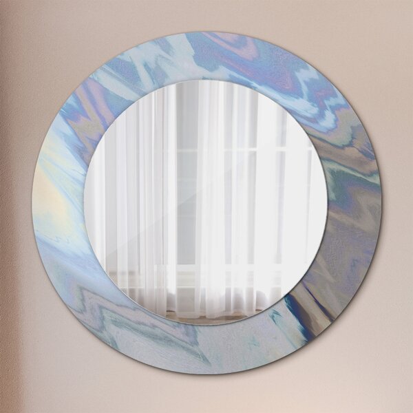 Oglindomat.ro Oglinda cu decor rotunda Oglinda cu decor rotunda Textura holografică lsdo-00205