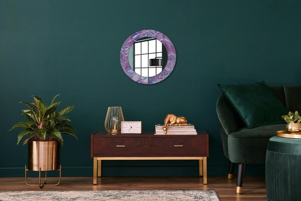 Oglindomat.ro Oglinda cu decor rotunda Oglinda cu decor rotunda Abstract suprarealist lsdo-00207
