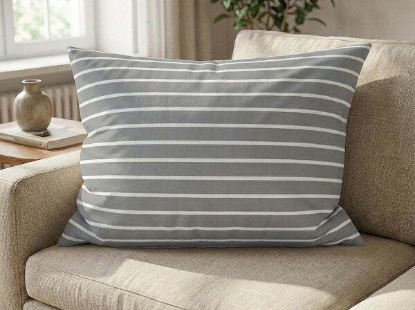 Husa din bumbac pentru perna CAPRIVI 50x70 cm, gri