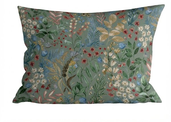Husa din bumbac pentru perna LUNARIA 70x90 cm, verde