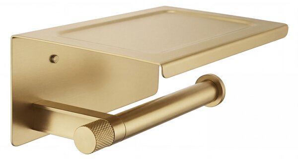 Suport pentru hârtie igienică cu poliță 39105A ORI Brush Gold