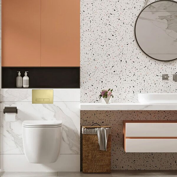 Buton tip H pentru cadru WC Gold