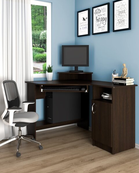 Birou Pc pe Colt SU-1 Ro Wenge