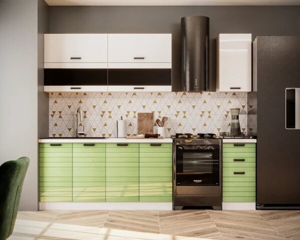 Bucatarie Tehno-3 MDF 2.0m Verde Lucios