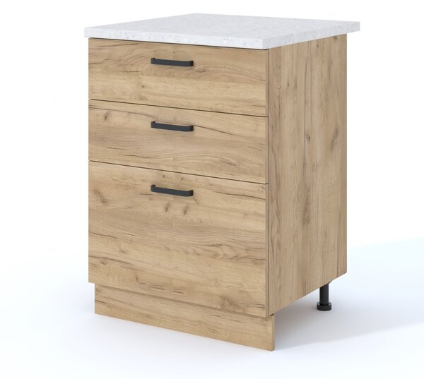 Corp Inferior Vio, 60x50x85 cm, 3s Stejar Aur-K003