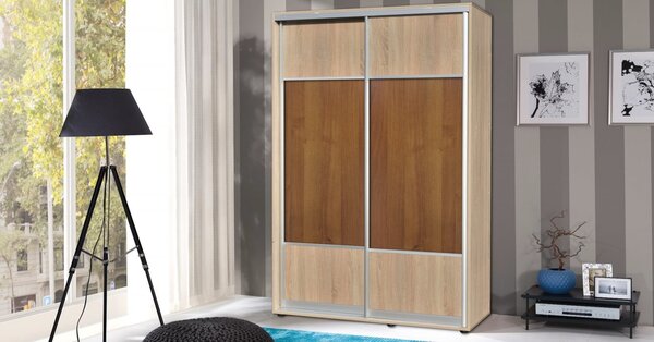 Dressing 2 Usi Glisante C764 Sonoma+Nuc 190x60x200 cm