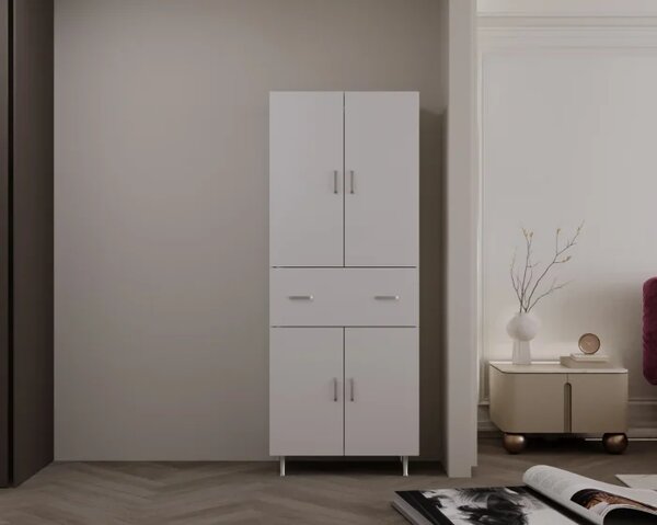 Dulap 4Usi -1S , 70x35x180 cm Alb