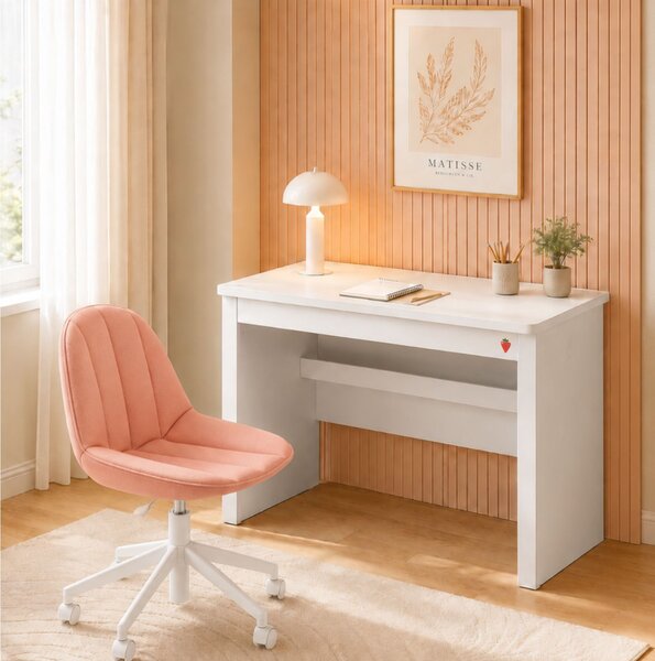 Birou pentru copii cu sertar 103x75x58 cm , Spatiu de lucru modern, colectia Varia white