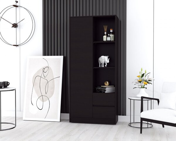 Dulap MP1 - 1U+2S, 80x33x180 cm, Wenge