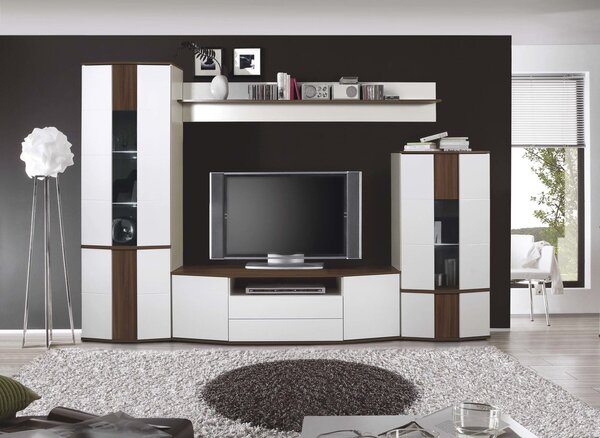 Living Dona 2 Alb+Frasin Shimo 297x45x208 cm