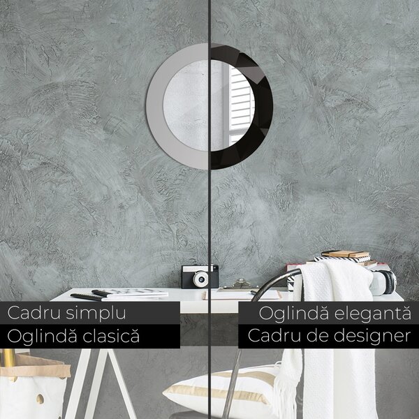 Oglindomat.ro Decoratiuni perete cu oglinda Decoratiuni perete cu oglinda Negru abstract lsdo-00232