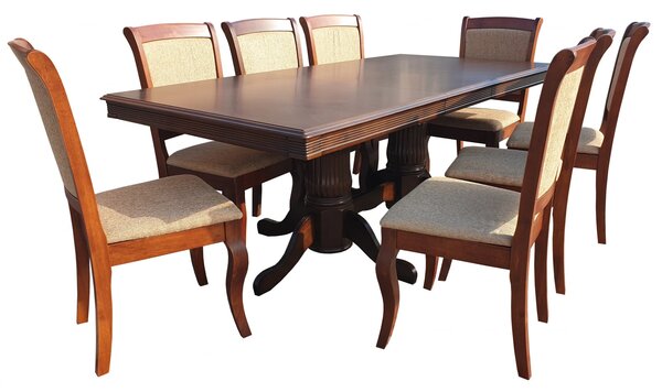 Set Masa RH 7132 Si 8 Scaune RH5519 Dirty Oak, 160x100x77 cm